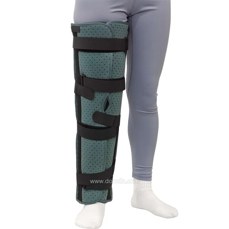 Ademende knie-immobilisator