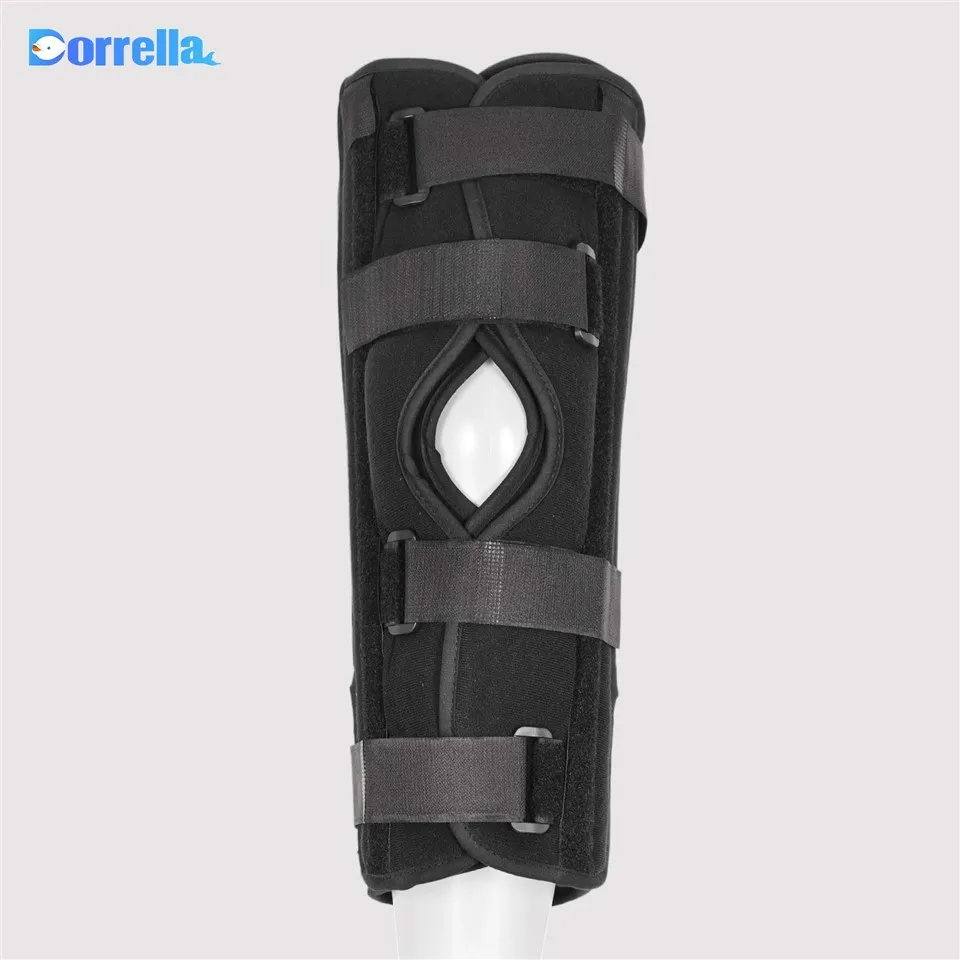 Zwarte verstelbare kniesteun